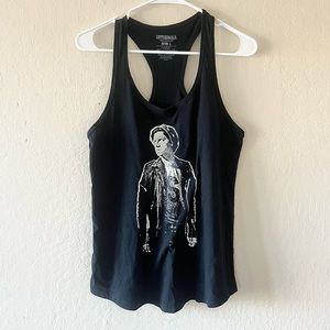 Riverdale Ripple Junction Cole Sprouse Tank Top Womens Size L Black RacerBack
